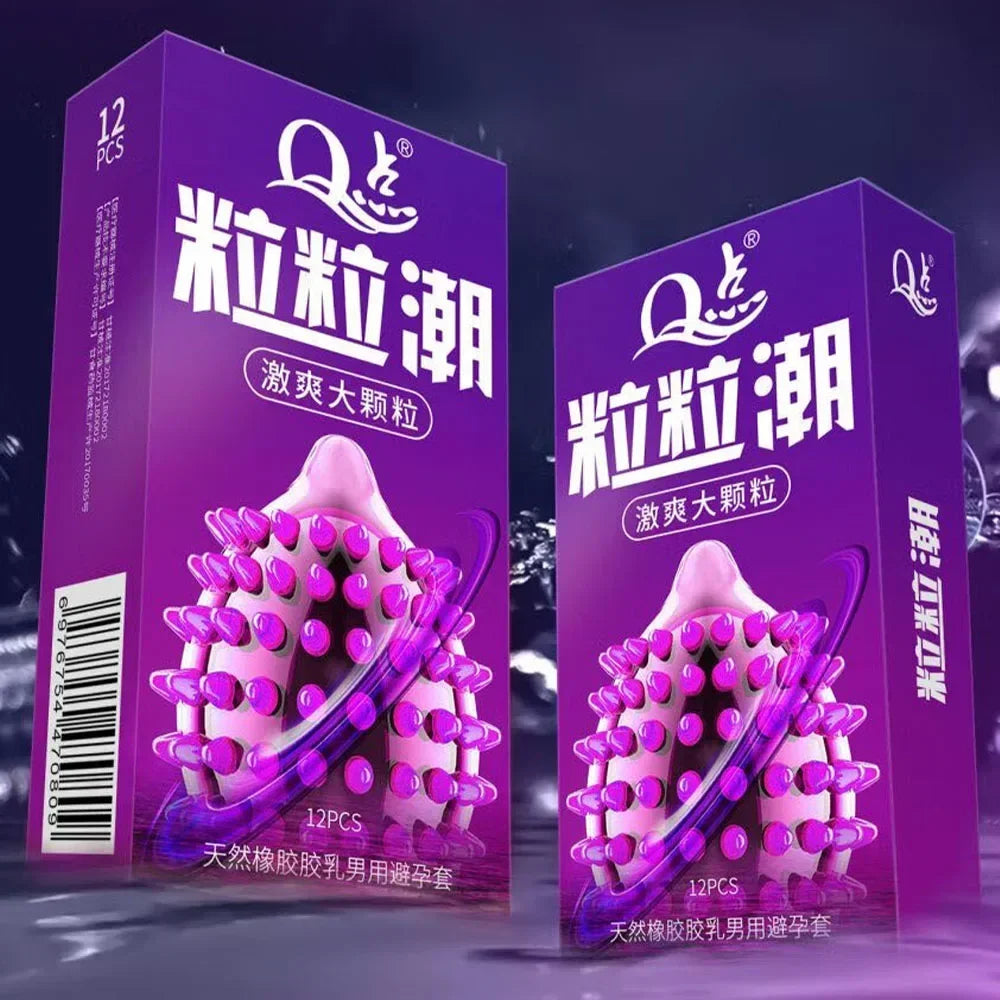 12pcs Condom Vaginal Massage Sex Toy for Adult Men G-spot Dotted Safety Penis Sleeves Stimulation Sex Product Sexual Goods