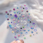 1pcs 5D Star Moon Nail Stickers Kawaii Pink Retro Bronzing Nail Art Sticker Decorations Decals DIY Adhesive Slider Accessories