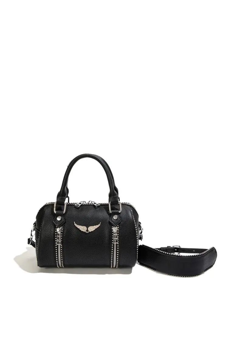 Famous design zipper women's crossbody bag, fashionable women's chain shoulder bag, modern trendy style handbag