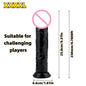 Realistic Soft Jelly Dildo Transparent Suction Cup Strong Grip Flexible Intimate Toy for Women Solo Couple Play