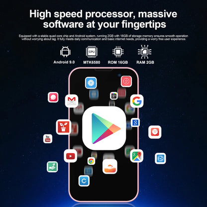 SERVO 17SE MINI 3G Tiny Smartphone Android System Play Store 2GB+16GB WhatsAPP GPS WiFi Dual SIM Card 3.0" Small Smart Cellphone