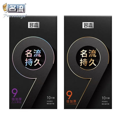 10pcs 9x PERSONAGE Extra Thick Ejaculation Dotted Condoms Physical Delay Smooth Lubrication Intimate Sex Toys Adult Goods