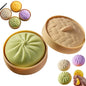 Colorful Dumpling Squishes Stress Balls Fidget Sensory Toys Simulation Food Squishies Bun With Steamer Dough Ball Gifts