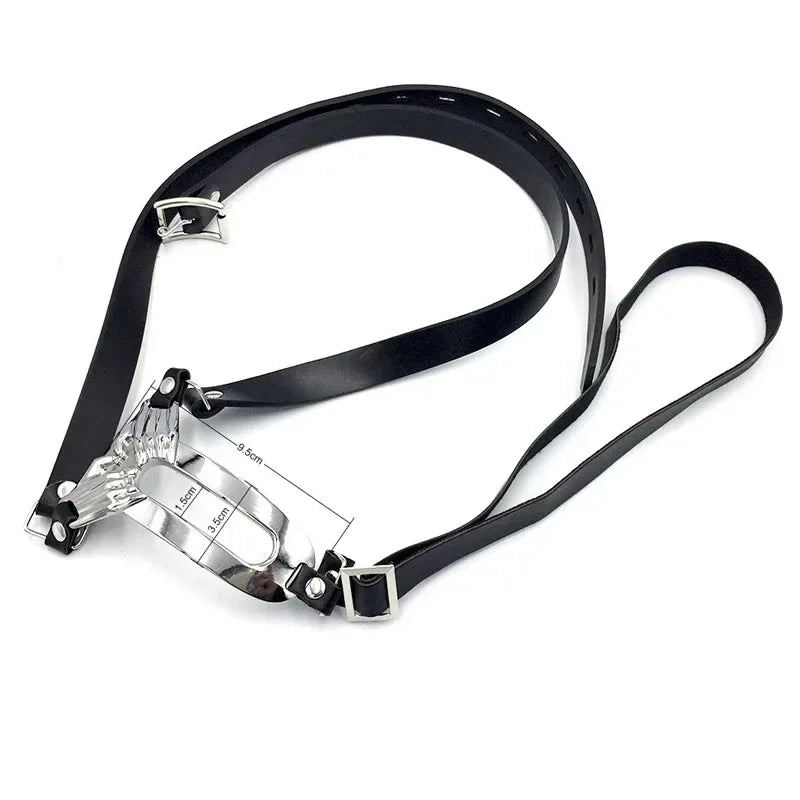 Stainless Steel Invisible Female Chastity Belt Sexy Briefs Leather Bondage Metal Chain Erotic Pants Adult Games BDSM Fetish Wear