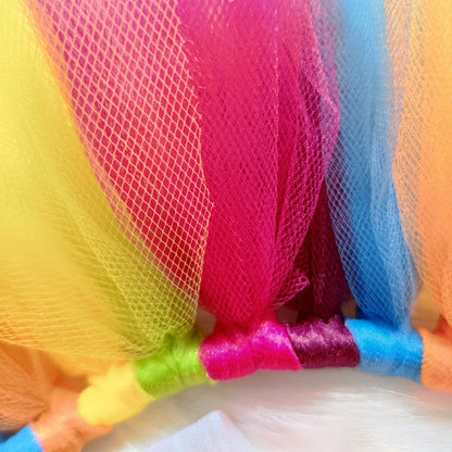 Rainbow Baby Tutu & Headband Set – Perfect Photography Prop for Special Occasions, Soft Polyamide Material, Ideal Gift, Ages 0-3