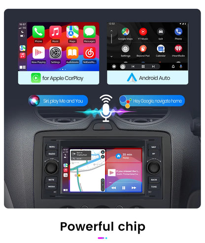 Junsun CarPlay Android Auto Radio for Ford Focus Mondeo Fiesta Transit Kuga C-Max S-Max Galaxy GPS Car Multimedia 2din autoradio