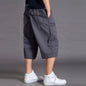 New Summer Men Cotton Thin Casual Shorts Man Elastic Waist Loose Jogger Cargo Shorts Pants Quality Male Straight Pants Size 6XL
