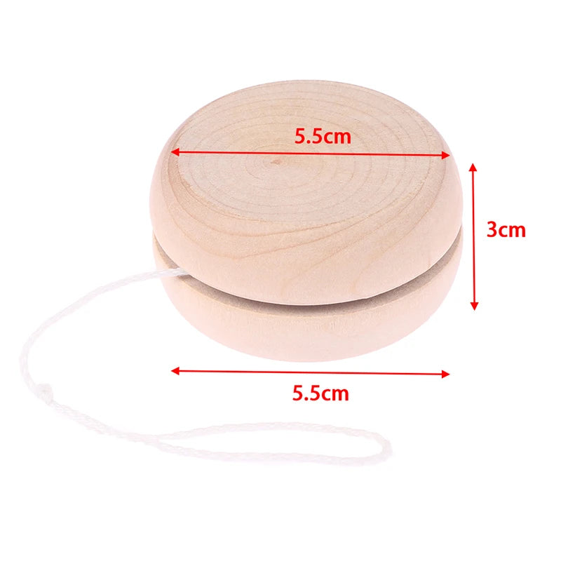Portable Wooden Yoyo Ball Colorful Handmade Toy Creative Play & Craft Accessories for Children