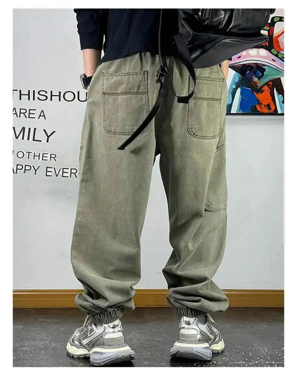 Japanese Streetwear High Quality Baggy Cargo Pants Harajuku Casual Men Clothing Plus Size Joggers Fashion Loose Work Trousers