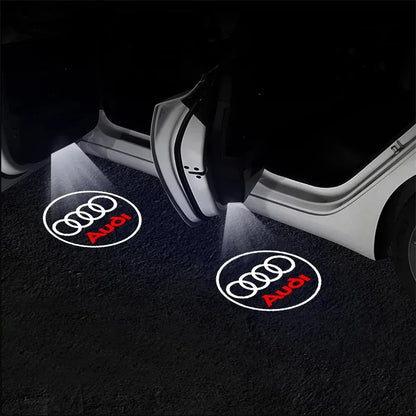 2pcs Car Door Welcome Lights Projector Ghost Shadow Lamp for Audi A1 A3 8P 8V A4 A5 A6 A7 A8 Q3 Q5 Q7 Q8 Sline TT Logo