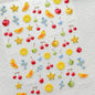 Juicy Red Jelly Tomato Nail Art Sticker Cute Bowknot Glitter Star Kawaii 5D Fruit Self Adhesive Nail Art Decals for Summer DIY