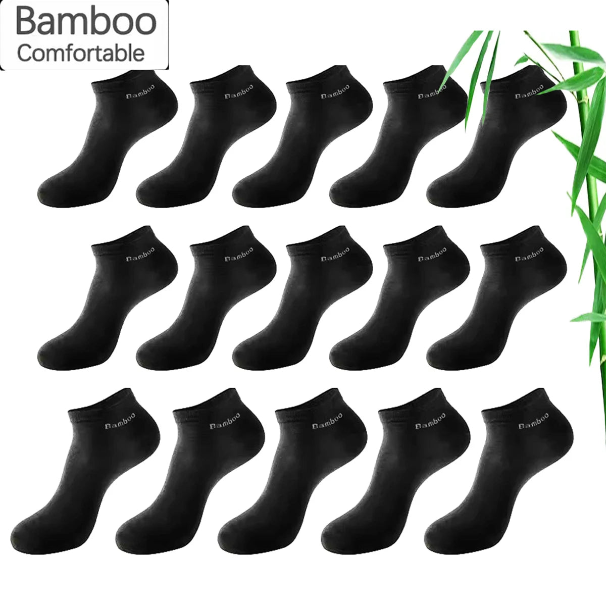 5/10/15/20 Pairs Bamboo Fiber Ankle Socks Men’s And Women Soft And Breathable Boat Socks Men Gifts Spring Summer Short Socks