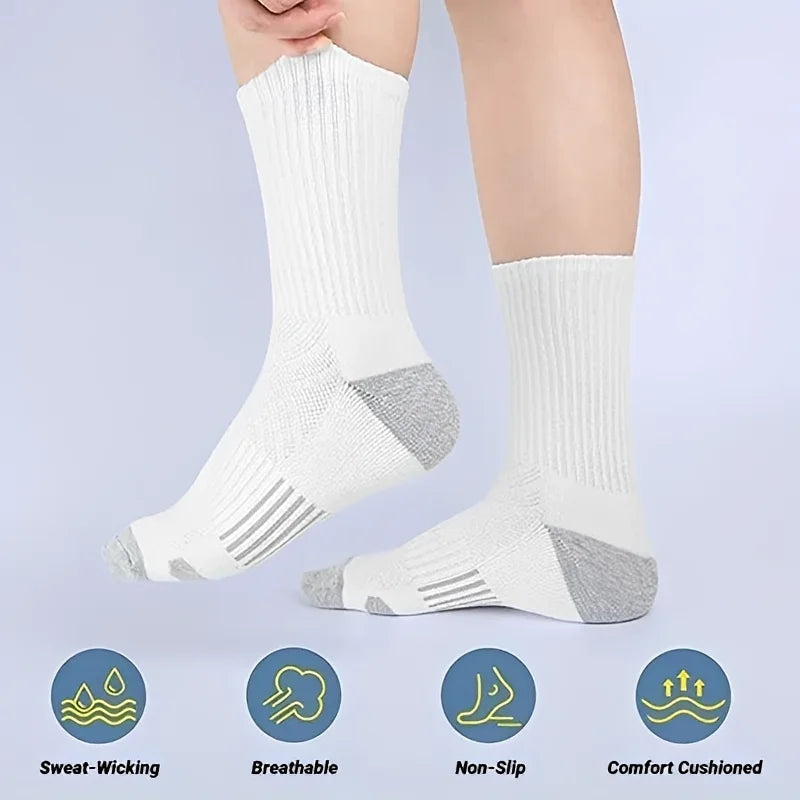 4 Pairs Sports Socks Cushioning Breathable Running High-Performance And Durable Outdoor For Men Women Men'S Gym Comfortable