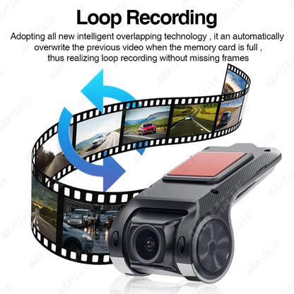 Car DVR Camera USB Full HD720P ADAS Dash Cam Video Recorder Night Vision For Universal Android Car Radio Navigation