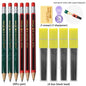 1-42Pcs Mechanical Pencils Set 2B 2.0mm Automatic Student Pencils with Sharpener Color Pencil Leads School Pens Cute Stationery