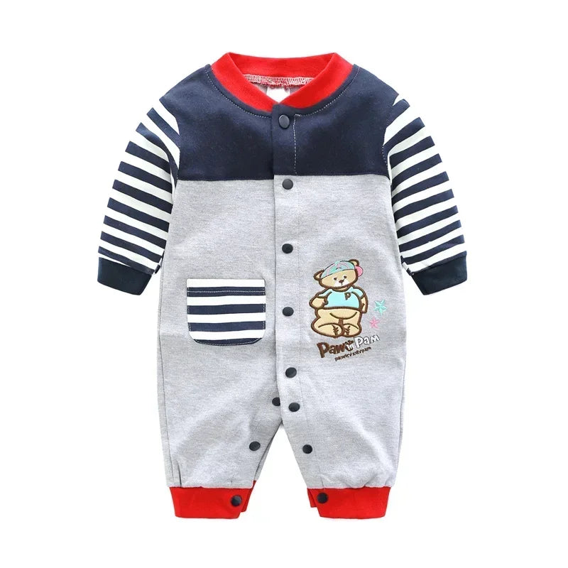 Spring Autumn Newborn Baby Boy Rompers Cotton Girls Clothes 0 to 12 Months Comfortable Babies Jumpsuits Clothing Onesies