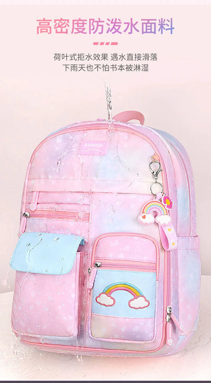 3pcs/set Kids School Backpack for Girls with Lunch Box Pencil Case Set Elementary Primary Middle High College School Bookbags