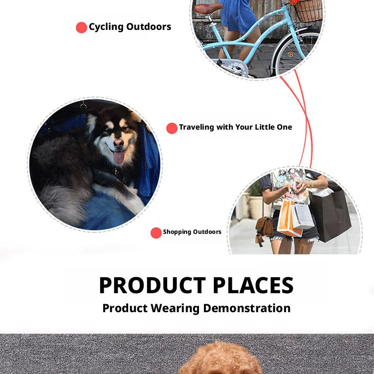 Breathable Pet Dog Cat Chest Carrier Backpack Hands-free Outdoor Travel Bag for Small Pets