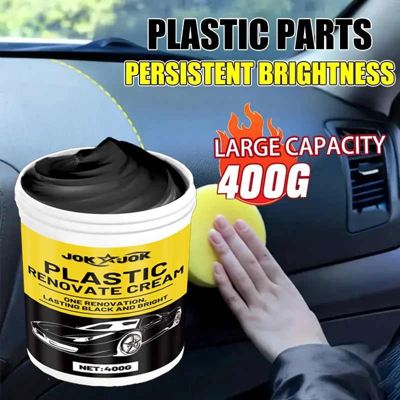 High-Quality Car Plastic Polishing Wax,400g Large Capacity,Quick Repair Gloss,Tire Shine Coating Wax,Dashboard Wax,Sofa Interior