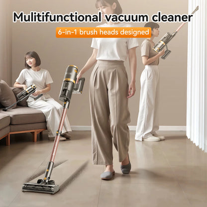 Wireless vacuum cleaner, powerful stick vacuum, upgraded home green anti-tangle floor brush, rechargeable cordless vacuum suitable for hardwood floors, carpets, tiles, and pet hair, household vacuum.