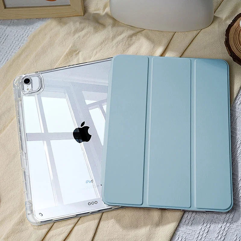 With Pencil Holder Case for iPad A16 A19 12th 11th 2026 Air11 13 Air8 M4 M3 M2 Pro11 12.9 13 M4 M5 Air4 5 10 9 8 7 9.7 10.2 10.5
