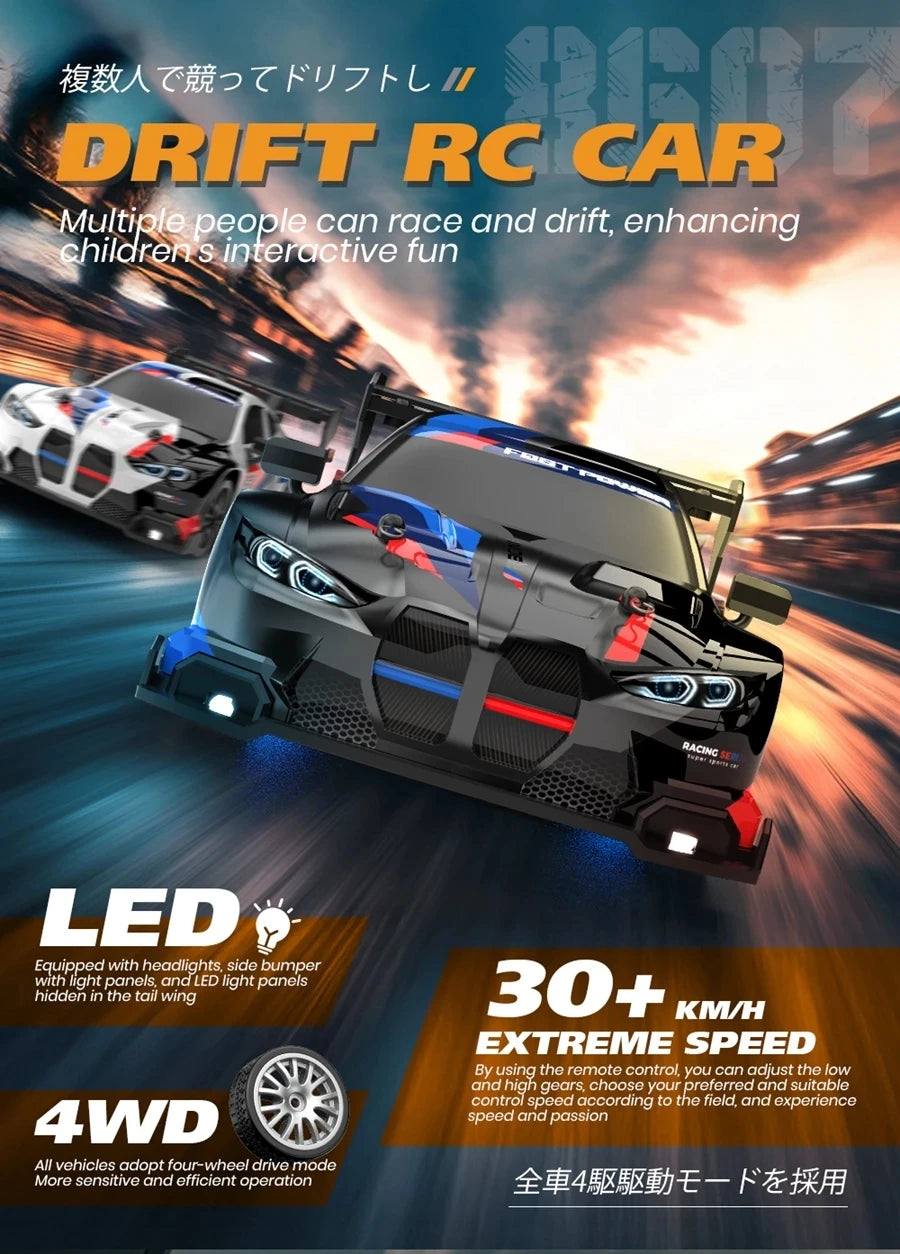 4WD RC Drift Car Remote Control GTRPRO AE86PRO Model 4x4 Racing RTR Radio Truck Vehicle Toy Gift for Boy Girl Children Kid Adult