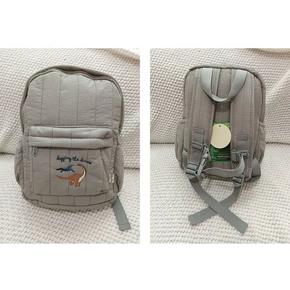 2025 New Design Cartoon Childrens Backpack Animal Embroidery Pattern School Bag Boys Girls Toddler Kindergarten Kids Backpack