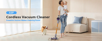 INSE S3P Cordless Vacuum Cleaner 45Kpa Powerful Handheld Stick Vacuum with LED Display 55-Min Running Self-Standing for Carpet H