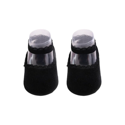 Baby Socks Newborn Socks Summer Lace Baby Socks Solid Color Princess Baby Girl Socks Infant Anti-slip Socks With Rubber Soles