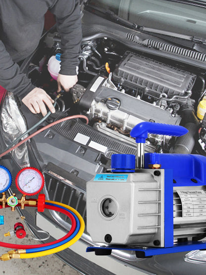 SucceBuy 1.8 CFM - 4.8 CFM Refrigerant Vacuum Pump Kits HVAC 1/3HP 1/4 HP with Manifold Gauge for Household Air Conditioning