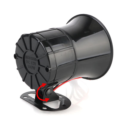 12V 120DB Loudspeaker 6 Tone Police Siren Car Air Horn Loud Speaker Automotive Warning Alarm Megaphone Multi-tone Claxon Horn