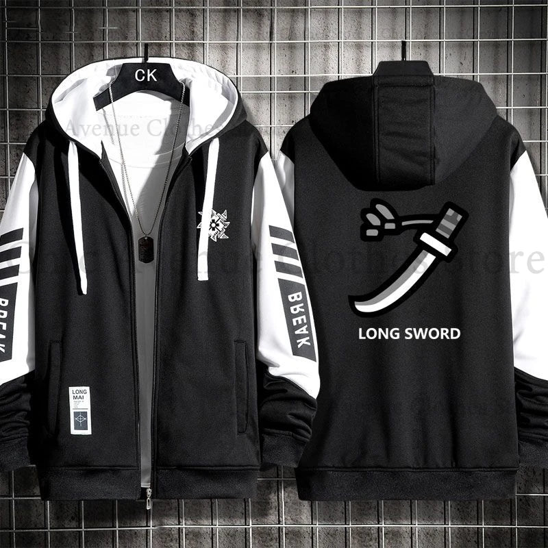 Monster Hunter Print Hoodie for Men Women Hooded Zip-up Autumn Coat Long Sleeve Man Hoodie Hooded Shirt Casual Sweatshirts
