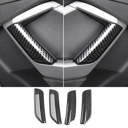 FOR Audi Q3 2019 -2022 Car Carbon fiber style Console Gear Shift Frame Cover Trim Interior accessories  Auto Integral interior