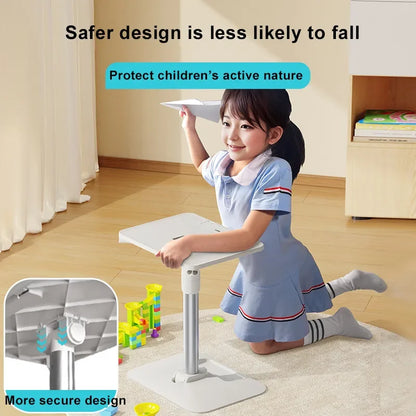 Oatsbasf Floor Reading Stand 43-78cm Height Adjustable Tablet Stand Book Shelf Liftable Reading Table  Foldable iPad Holder