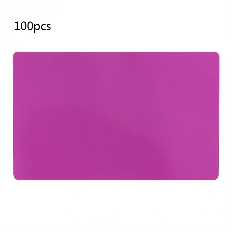 100 Pack Thick 0.18mm Business Cards Blanks Colored Finish Aluminum Metal Cards