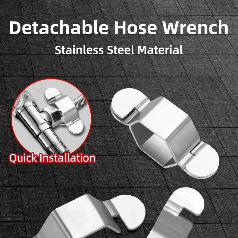G1/2 Detachable Hose Spanner Water Heater Bellows Hexagonal Hose Tap Spanner Removable Small Spanner Reusable Gold Silver