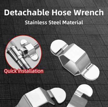 G1/2 Detachable Hose Spanner Water Heater Bellows Hexagonal Hose Tap Spanner Removable Small Spanner Reusable Gold Silver