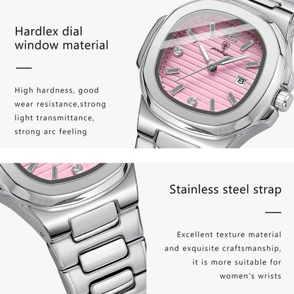 POEDAGAR Square Fashion Woman Wristwatch Luminous Waterproof Date Ladies Watch Luxury High Quality Quartz Women's Watches Reloj