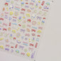 Collage Text English Letter Musical Note Star Graffiti Colorful 5D Love Heart Bowknot Nail Art Sticker Adhesive Manicure Decals