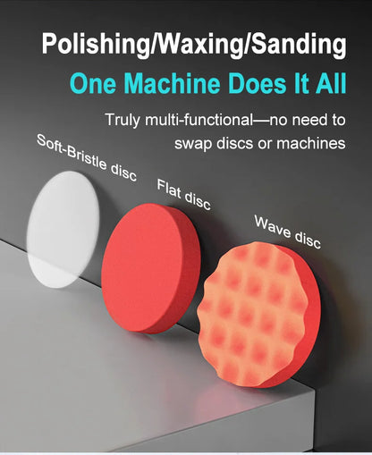 EAFC Car Polisher Handheld Wireless Polisher Car Polishing Waxing Sanding Machine Power Tool for Car Body Cleaning Waxing Repair