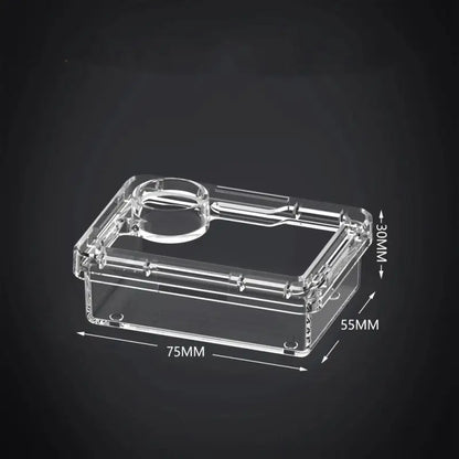 【E】Pet Reptile Lizard Turtle Transparent Feeder Anti-escape Food Bowl Worm Live Container Reptile Pet Bowls Feeder Pet Supplies
