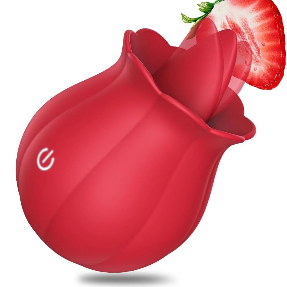Rose toy Swing Tongue Licking Vibrator Female Powerful Oral Nipple Clitoris Stimulator Massager Adults Goods Sex Toys for Women