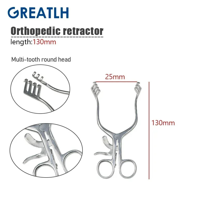 GREATLH Veterinary Instruments  Orthopedics Weitlaner Retractor Stainless Steel Self-Retaining Retractor pet
