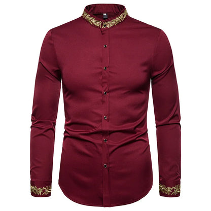 2026 Men's Summer Casual Long Sleeve Shirts Slim Fit Turn Down Collar Shirts Formal Office Business Shirts for Men Tops Big Size