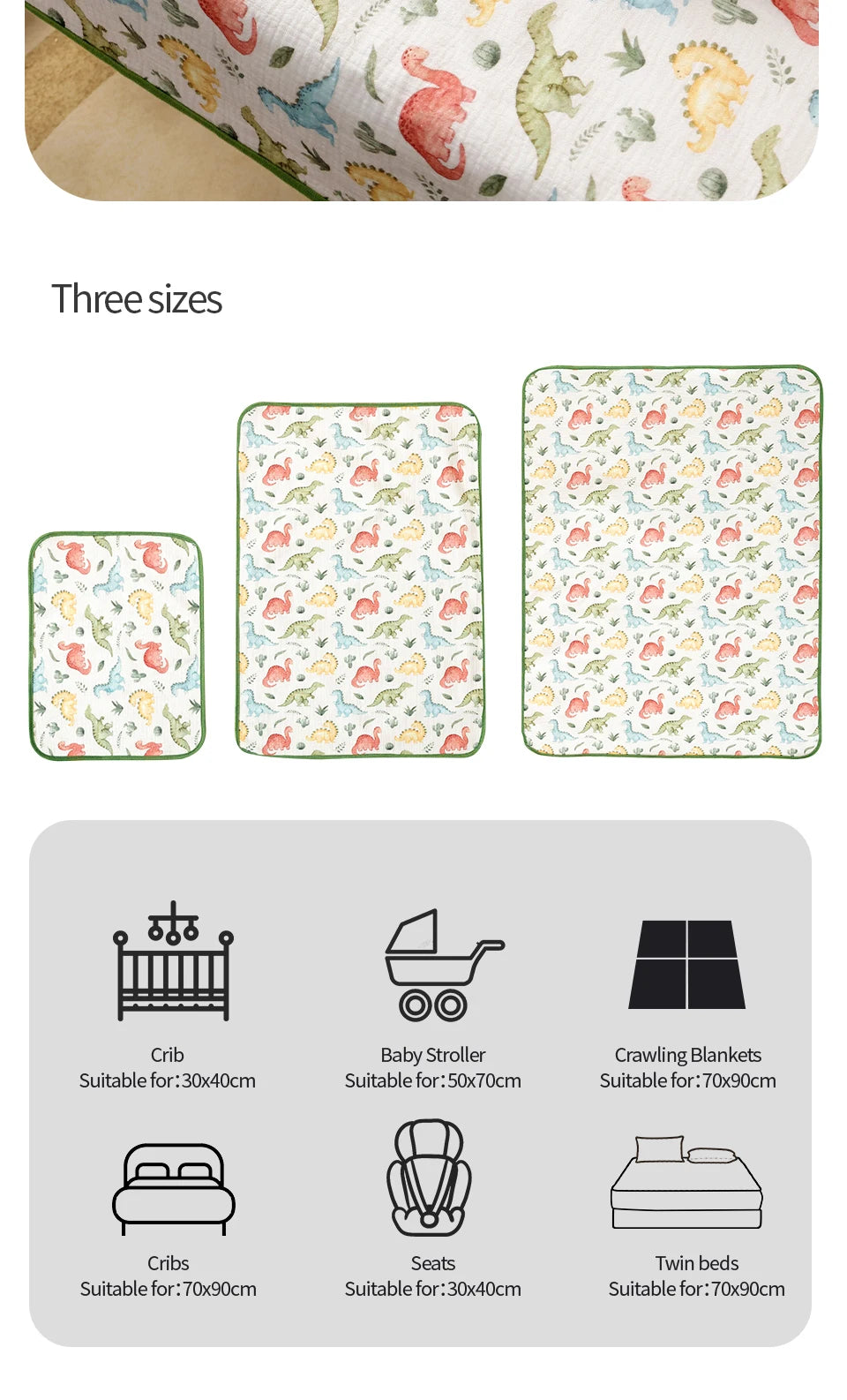 Children's Urine-proof Pads Waterproof Washable Mattress Urine Mat Bed Protector Urine Pads Cloth Breathable for 0-6 Years Baby