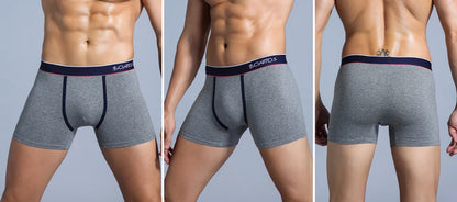 4pcs Cotton Boxer Shorts Soft Men's Panties BONITOS Letter Waistband Men Underpants Boxer Briefs Sexy Underwear for Man Boxers