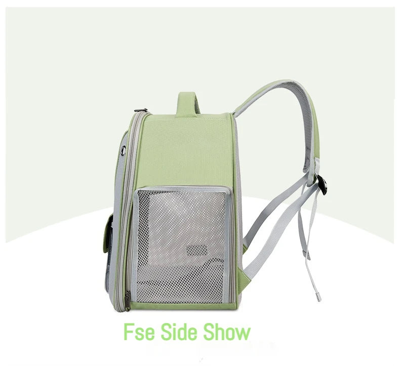 Breathable Portable Cat Carrier Transparent Large-Capacity Waterproof and Wear-Resistant Travel Backpack for Pets Foldable