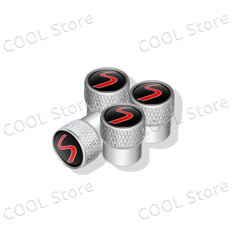 4Pcs Car Styling John Cooper Works Emblem Auto Wheel Tire Air Valve Caps Dust Cover For Mini Cooper S Logo R52 R53 R58 F55 F56