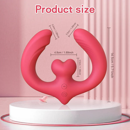 APP Strapless Strap-On G-Spot Dildo Vibrator Realistic Double-Ended Vibrating Butt Plug Anal Sex Toys for Women Lesbians Couples