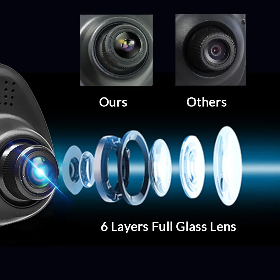 4.3 Inch 1080P Night Vision Camera Dual Lens DVR  Rearview Mirror Dashcam Car Dvr Dash Camera Car Video Recorder Auto Bluck Box